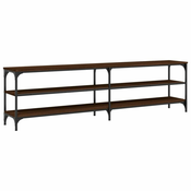 TV ormaric boja hrasta 180x30x50 cm konstruirano drvo i metal