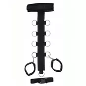 Lisice za telo Fetish T Shape Collar And Wirst Restraint, Crne