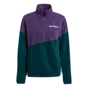 ADIDAS TERREX Športen pulover smaragd/temno liila/bela