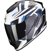 Integralna motociklisticka kaciga Scorpion EXO-1400 EVO Air Shell bijelo-plava