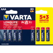 Varta baterije Longlife Max Power 5+3 AAA 4703101428, 5+3 komada