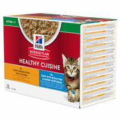 Hills Science Plan Kitten Healthy Cuisine piletina i morska riba - 24 x 80 g