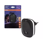 Osram- LED nocno svetlo za uticnicu sa senzorom i USB LUNETTA LED/12,5W/230V