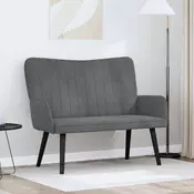vidaXL Dvosečna zofa Temno siva 115 x 61 x 87 cm Žamet