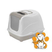 Moderna Flip Cat Jumbo Warm Gray 57cm, Zatvoreni Toalet Za Macke, Sivi