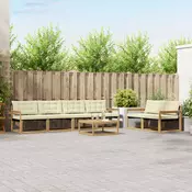 Set vanjskih sofa 7 pcs Bijela i krem 79 x 79 x 37 cm