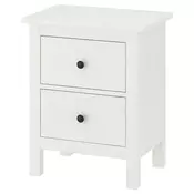 HEMNES Komoda s 2 fioke, belo bajcovano, 54x66 cm