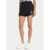 Just Cavalli Športne kratke hlače 78PADE08 Črna Loose Fit