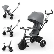 Kinderkraft Aston 2 Plus deci?i tricikl, sivi
