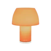 Nemo LED namizna svetilka za polnjenje Lorosae, oranžna, steklo, IP54, USB