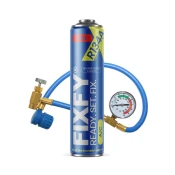 shumee FIXFY 5v1 komplet za polnjenje klimatske naprave, VELIKA POSODA + cev z manometrom R134a