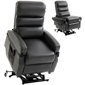 HOMCOM HOMCOM televizijski naslonjač umetno usnje, pena 98D x 78Š x 110V cm Temno siva, (5000242957)