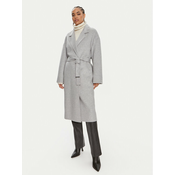 Calvin Klein Volneni plašč K20K207089 Siva Oversize