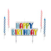 Amscan Komplet svečk za torto Happy Birthday 5 kose
