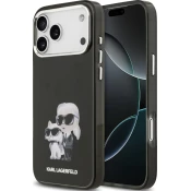 Karl Lagerfeld IML Aquarelle Karl and Choupette Zadní Kryt pro iPhone 17 Pro Max Black