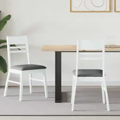 Jedilni stoli 2 kos Masivno gumovo les Bela 43 x 54 x 89 cm