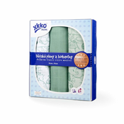 XKKO Organic Old times - Plenice iz organskega bombaža - Safari Granite Green MIX, 70x70