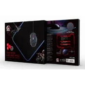 MP-GAMELED-M Gembird Gejmerska podloga za misa od gume, 250x350mm, 4mm RGB LED svetlo, MEDIUM