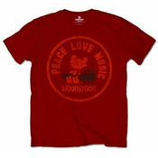 Woodstock Unisex majica Love Peace Music XXL