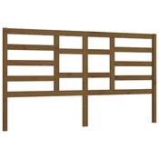 Vidaxl Posteljno vzglavje medeno rjavo 186x4x104 cm trdna borovina