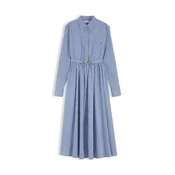 TOMMY HILFIGER Dolga srajca svetlo modra/črna/bela