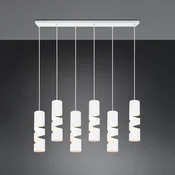 Trio Lighting Obesek Stream, bela Dolžina 100 cm 6-svetlobna kovinska svetilka GU10 - Dnevna soba/jedilnica - Sodobni - Kovina