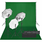 vidaXL Oprema za fotografski studio sa setom svjetala i pozadinom