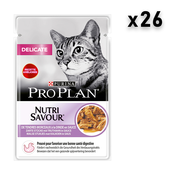 Pro Plan Delicate Sos za mačke, Ćuretina, 26x85g