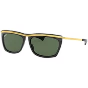 Ray Ban Unisex sunčane naočare 0RB2419 130358 56 OLYMPIAN II, Polarizovane, Crno- zlatne boje