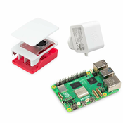 Raspberry Pi 5 Model B 4GB Starter Bundle white [Raspberry Pi 5 Model B 4GB power supply white case white/red]