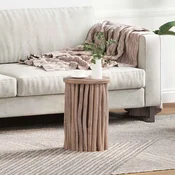 vidaXL Stolica Naravna 30 x 30 x 45 cm Trden tikov les