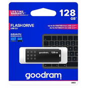 GoodRam USB ključek Goodram UME3, 128 GB, USB Type-A 3.0, črn, hitrosti branja 60 MB/s in pisanja 20 MB/s