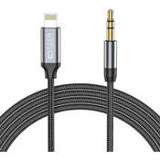 TECH-PROTECT ULTRABOOST LIGHTNING TO AUX MINI JACK 3.5MM CABLE 100CM BLACK (9490713929087)