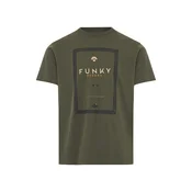 Funky Buddha Majica svetlo bež/kari/oliva/črna
