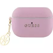 Guess Saffiano 4G Charm Etui za AirPods Pro 2 Roza