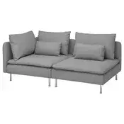 SÖDERHAMN Sofa trosed, bez stranice/Tonerud siva