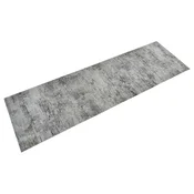 Vidaxl Kuhinjska preproga pralna beton 60x180 cm žamet