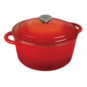 Lonac od lijevanog željeza Kinghoff - KH 1614, 2.4 l, 21 cm, emajlirani, crveni