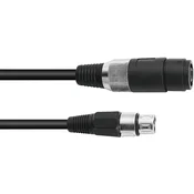 Omnitronic Omnitronic 3022050N XLR priklučni konektor [1x XLR vtič 3-polni - 1x XLR vtičnica 3-polna] 5.00 m črna, (20427862)