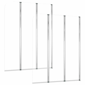 Tuš-kabine od kaljenog stakla 2 kom 104 x 130 cm prozirne
