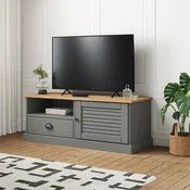 Vidaxl vidaXL VIGO TV omarica, siva, 106x40x40 cm, masivni borov les