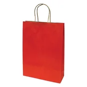 Dekorativna torba CREATIVE Classic Simple XL 31x42x11 cm kraft jednobojna crvena sa zavijenim ručkama 71340