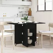 vidaXL Jedilna miza 115 x 70 x 75 cm Inženirski les Črni hrast
