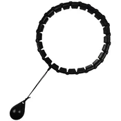 Masažna naprava Hula Hop ENERO FIT z utežmi, 115 cm, črna