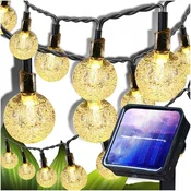 shumee SONČNA VRTNA GIRLANDA 6M SONČNE SVETILKE ŽARNICE 40 VERIŽNIH KROGLIC ZA BALKON