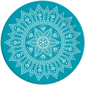 Mandala modro-beli papirnati krožniki, set 8 kosov, 23 cm