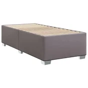 Vidaxl Posteljni okvir siv 100x200 cm umetno usnje
