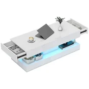 HOMCOM HOMCOM Dnevna miza iverna plošča 120D x 50Š x 42V cm bela, (5000242676)