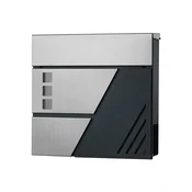 Songmics Poštni nabiralnik stenski 37x105x37 cm srebrne barve