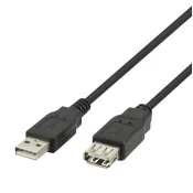 Produžni kabel DELTACO USB-TYPE A/1m - Crni